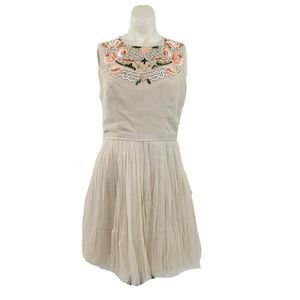 BHLDN Anthro Needle & Thread Tulle Dress US 10